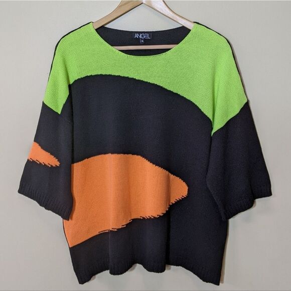 Adult's 90's Neon Raglan Sleeve Terry Sweater main image 1